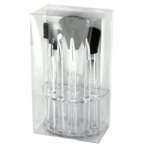 Clear Cosmetic Brush Set in Organizer (Available in a pack of 4)