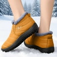 thumbnail image 6 of Gyexs Womens Snow Boots Wide, Winter Shoes for Women 2025 Casual, Cushioned, Bungee, Riding, Wingtip Toe, Women's Fashion, Yellow, Size 8, 6 of 8
