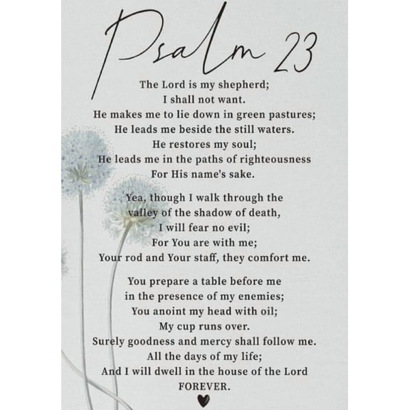 Psalm 23 Wall Art Poster Wall Art Living Room Wall Art Bedroom Wall Decor Print Modern Art poster
