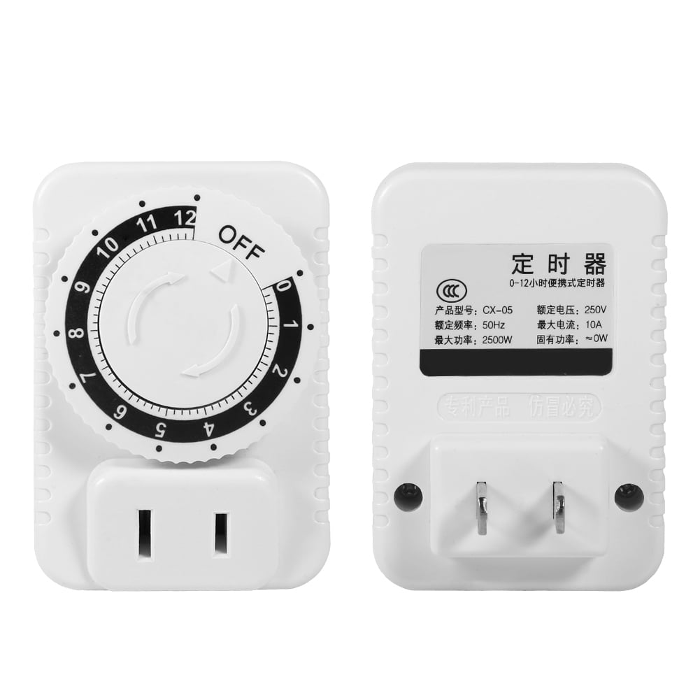 New 10A Plug-IN 10HR 10 Hour Mechanical Timer Mains Wall Socket Switch 