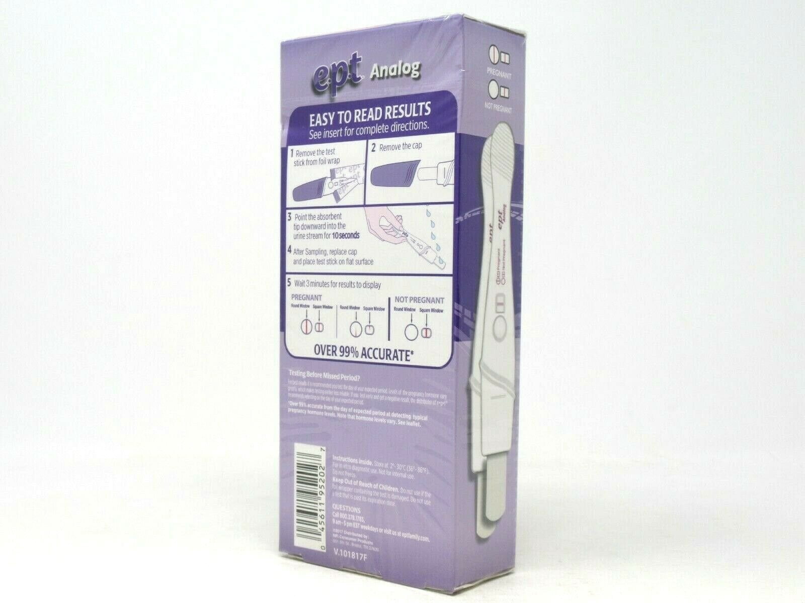 Ept Early Pregnancy Test Analog, Detect Easy & Accurate Result, 2Ct, 6-Pack