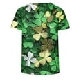 thumbnail image 5 of Ounisa St Patricks Day Crewneck Shirts for Women Lucky Irish Shamrock Clover Graphic Shirt Casual Short Sleeve T Shirt Tops, 5 of 7