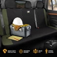 thumbnail image 3 of Cat Flexfit Green Rear Seat Cover for Car – Durable Canvas & Mesh Design 60/40 Split Bench Protector for Cars, Trucks & SUVs – Back Seat Cover for Rear Bench – Interior Car Accessory, 3 of 9