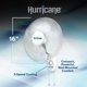 thumbnail image 4 of Ventilador eléctrico Hurricane Supreme 16" oscilante de 3 velocidades, 4 of 9