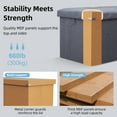 thumbnail image 3 of Soft Padded Storage Bench, Multifunctional Storage Box for Living Room, Bedroom, and Entrance - Spacious Storage Space and Seats, 3 of 6
