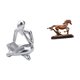 thumbnail image 1 of Juego de figuras de lector abstracto con estatua de pensador abstracto, figura de caballo en miniatura, adorno de animal de resina, artesanías artísti, 1 of 8