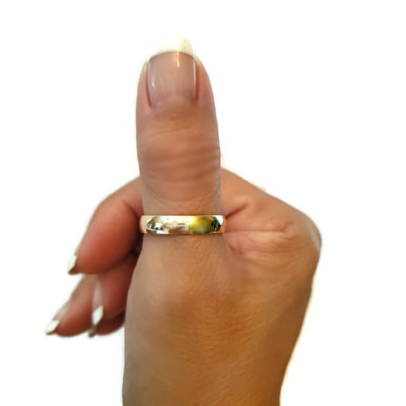 Gold Thumb Ring 5mm Gold Wedding Band Ring Comfort Fit 14K Gold Filled Fill Thumb Ring Thumb ring for women #goldthumbring