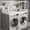 White + MDF + MDF#969, variant on Laundry Room Countertop with Non-slip Pads, 54 x 27.5 Double Layer Organizer Shelf Topper for Washer Dryer, MDF Wood Storage Shelf, White