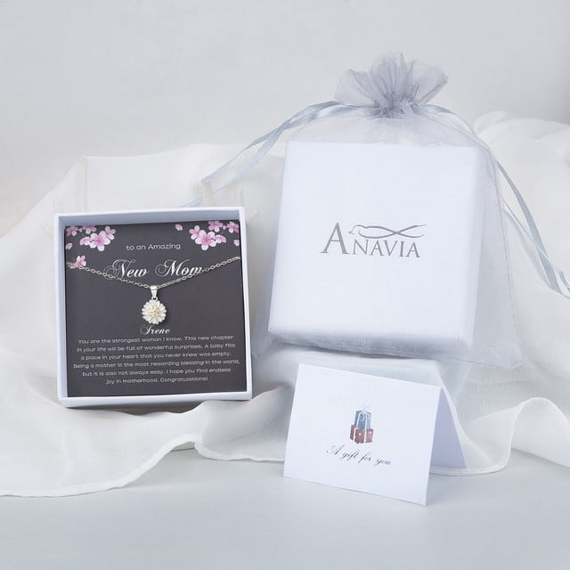 Personalized Grandmother Granddaughter Necklace - Granddaughter Gifts from Nana - Custom To My Granddaughter - Sterling Silver Daisy Necklace Gift from Grandma