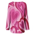 thumbnail image 5 of Qertyioot Cadeau de la Saint-Valentin pour Femme, Tunique à Manches Longues Décontractée à Col Rond pour la Saint-Valentin, 5 of 5