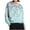 Light Blue, variant on SwiftWear Women's Knit-Style Floral Print Drop-Shoulder Hoodie Soft Textured Pullover with Front Pocket, Relaxed Fit Casual Lounge Wear Tops for Everyday Style Blue