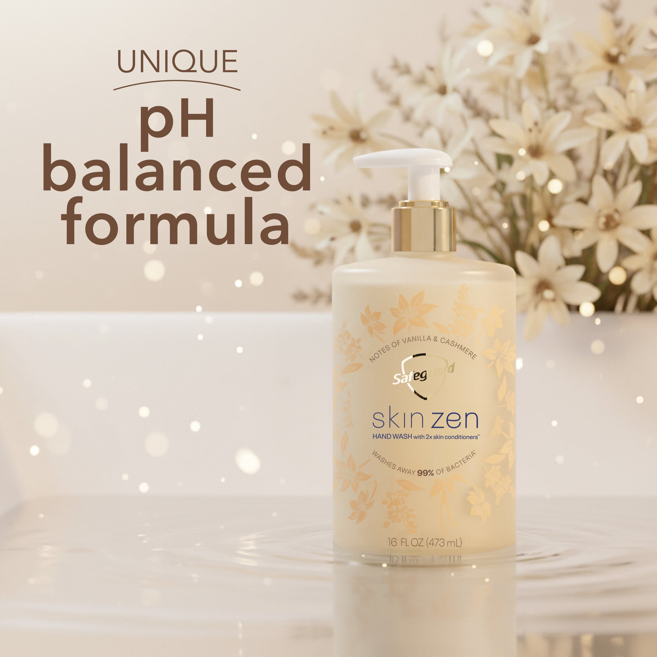 Safeguard Skin Zen Liquid Hand Soap, Notes of Vanilla & Cashmere, 16 fl oz