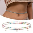thumbnail image 4 of Hyasfey Body Chain Colored Beads Double Layer Sexy Handmade Pendant Decorate Delicate Bohemian Mixed Colors Beaded Belly Chain Women Accessories, 4 of 8