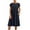 B-Dark Blue, variant on Jinhomg Women's Summer Midi Dress Casual Loose Solid Cotton Linen T-Shirt Dress Plus Size Comfy Short Sleeve Crew Neck Vacation Dresses Dark Blue XXL