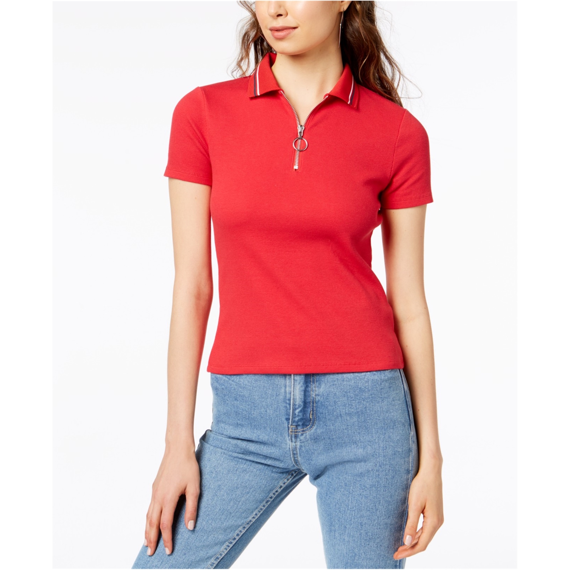 Project 28 Womens z Polo Shirt, Red 