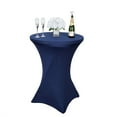 thumbnail image 2 of Efavormart Navy Blue Wholesale Stretchy Spandex Tablecover For Cocktail Table Wedding Party Bar Restaurant Tablecloth, 2 of 2