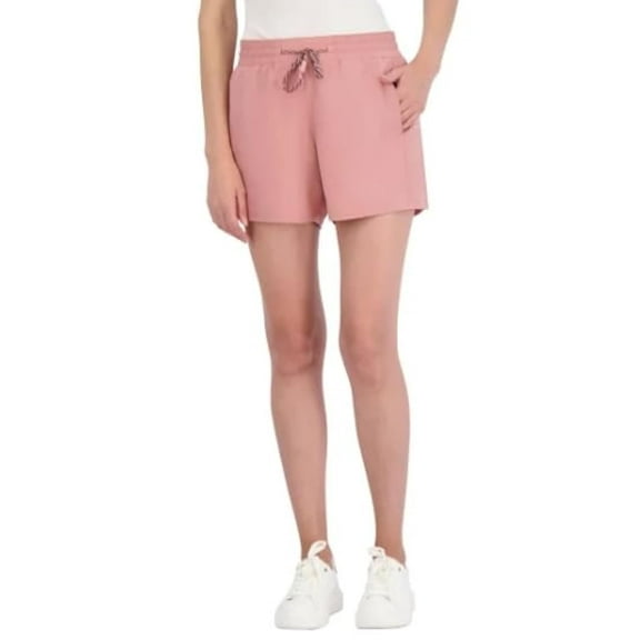 Pacific Trail Elastic Waist Band Side Pockets Ladies' Casual Shorts (US, Alpha, Medium, Regular, Regular, Vintage Pink)