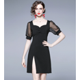 thumbnail image 2 of 2022 Robe Printemps et Été pour Femmes Fendue Petite Jupe Noire, 2 of 4