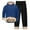 Dark Blue, variant on Unisex Casual Sports Winter Jacket Solid Color With Zipper Hoodie Sweatpants And Fleece With Pockets Handsome Cozy Men's Suits