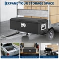 thumbnail image 5 of Diamond Plate Steel Truck Bed Tool Box, Heavy Duty Storage Organizer with Lock Keys & Side Handle for Pickup RV Trailer-Upgrade Black, 5 of 8