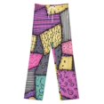 thumbnail image 3 of Colorful Patchwork Quilt Design Pajamas Leisure Trousers Soft Warm Sleepwear Bottoms Loose Retro Nightwear, 3 of 6