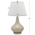 thumbnail image 3 of SAFAVIEH Amy 24 in. Taupe Glass Table Lamp with Off-White Cotton Shade, Set of 2, 3 of 4