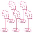 thumbnail image 2 of 5 PCS Notas Adhesivas Clips, Estante De Alambre De Metal, Tarea De Oficina, Decoración para hogar - Flamenco Unicornio, 2 of 9