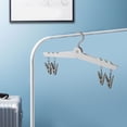thumbnail image 4 of Perchero portátil, organizador de viaje, ahorra espacio, metal resistente, fácil de plegar, diseño de 2 niveles, ideal para el dormitorio, gran capacidad, uso práctico, fácil de transportar,, 4 of 9