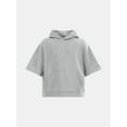 thumbnail image 5 of No Boundaries French Terry Pullover Hoodie with Short Sleeves, Men's and Big Men's, 5 of 5