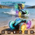 thumbnail image 4 of JoyStone Amphibious Remote Control Car Boat with LED Lights, 4WD RC Stunt Car Toy for Boys Girls, Water Beach Pool Toys for Kids Ages 8-12, Green, 4 of 8