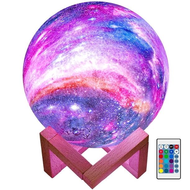 Luz de Luna LED 3D, Luz Nocturna de Luna con Control Remoto y Táctil Regalos para Niñas Niños Mujeres Cumpleaños (3.9 Pulgadas 16 Colores)