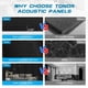 thumbnail image 5 of Acoustic Panels HUIDNAI Egg Craft Foam, 48 x 60 x 5 cm, paquete de 2, 5 of 7