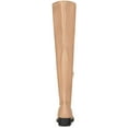 thumbnail image 2 of BLISSFUL STEP Women's Round Toe Block Heel Over Knee High Boots Nude 11, 2 of 6