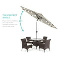 thumbnail image 2 of Best Choice Products 10ft Solar LED Lighted Patio Umbrella w/ Tilt Adjustment, UV-Resistant Fabric - Beige, 2 of 7