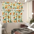 thumbnail image 5 of Yellow Floral 3 Pieces Kitchen Curtains and Valances Set Rod Pocket Tier Curtains Decor Curtains for Living Room Bedroom Bathroom, Easy to Install Curtain for Kitchen Window, 5 of 5
