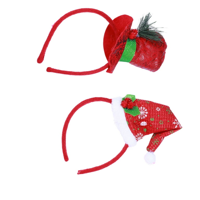 JOYIN 8 Packs Christmas Headbands Christmas Head Hat Toppers Christmas  Costume Accessories for Women Men Kids Christmas Parties Xmas Holiday Party