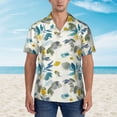 thumbnail image 4 of Fotbe Watercolor Leaves Hawaiian Shirt for Men Unisex Summer Beach Casual Short Sleeve Cotton Linen Button Down Shirts-Small, 4 of 9