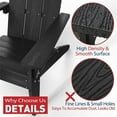 thumbnail image 6 of Winsoon All Weather HIPS Adirondack Chair with Cup Holder, Outdoor Patio Chair, Black Finish, 6 of 7