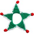 thumbnail image 1 of Pañuelos navideños para perros, diseño de cinco ramas, con diseño de animales, con diseño de animales, de punto tricot, para Navidad, regalo para perros, collar para mascotas, verde, talla L, 1 of 5