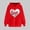Red, variant on SOOMLON Valentines Day Hoodies for Women Lover Valentines Gift Plus Size Tunic Long Sleeve Crewneck Sweatshirts Tops Funny Heart Graphic Pullovers Shirts Fashion Holiday Outfits 2025 Army Green XL