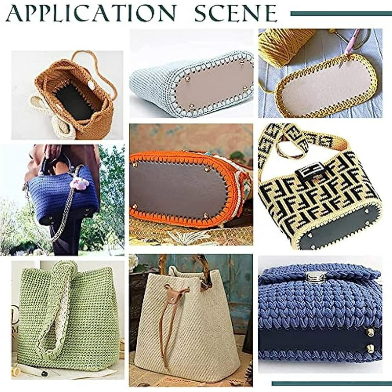 4pcs Crochet Bag Bottom 4 Colors PU Leather Oval BagPad Leather Bag Bottom Base Knitting Crochet Base Purse Bottom Walmart