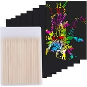 Scratch Art Paper Rainbow SetsScratch Off Paper Present for Kids Scratch Off Set Crafts Classroom Supplies KitsKids Party Games