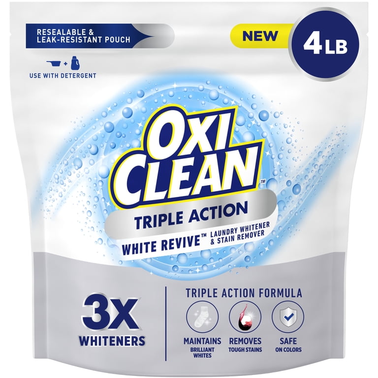 OxiClean Triple Action White Revive Laundry Whitener, 4 lb photo 1