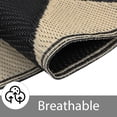 thumbnail image 3 of Memoryfield Outdoor Rug 9'x12' Waterproof, Reversible Lightweight Plastic Outside Carpet for Deck Balcony Porch Decor, Black and Coffee, 3 of 8