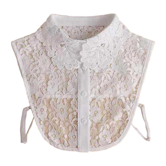 Cuello falso de encaje, elegante y portátil, para blusas, suéteres, ropa y camisas.