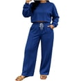 thumbnail image 3 of KyCheLot Women's Sweatsuits Oversized 2 Piece Outfits Long Sleeve Pullover Tops and Sweatpants Casual Set, 3 of 9