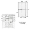 thumbnail image 6 of 71" Kitchen Pantry Storage Cabinet, Freestanding Large Cupboard with 8 Door Shelves, 2 Adjustable Shelves and 2 Drawers for Kitchen Dining Room, Blue, 6 of 9