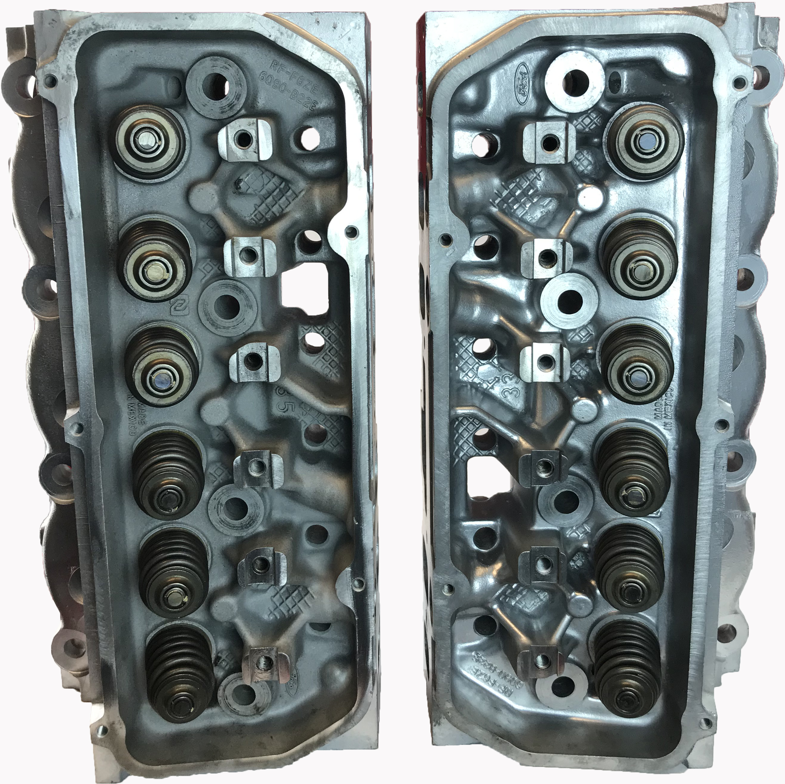 Ford 3 8 V6 Ohv Mustang Thunderbird Cast F6ze Cylinder Head Pair 1996 1998 Core Return Required Walmart Com Walmart Com