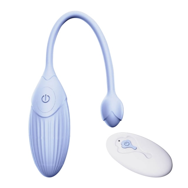 Juguete vibrador para adultos con control remoto, de silicona, seguro, 9 modos, unisex, resistente al agua, juguete vibrador de masaje, color azul