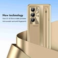 thumbnail image 2 of Dteck Slim Fit for Z Fold 6 Case with S Pen & S Pen Holder, Tempered Glass Screen Protector & Adjustable stand Hinge Protection Shockproof Lightweight Full Protective Cover for Z Fold 6 5G,Gold, 2 of 8